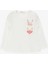 Kız Çocuk Uzun Kollu Tişört Cepli Tavşancık Baskılı 1.5-5 Yaş, Ekru 1