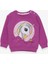 Kız Çocuk Sweatshirt Baskılı Unicorn 1.5-5 Yaş, Eflatun 1