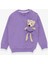 Kız Çocuk Sweatshirt Ayıcık Aksesuarlı 1.5-5 Yaş, Eflatun 1