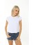 Kadın Kolsuz T Kol Detaylı T-Shirt Bluz Beyaz 3