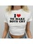 I Love To Make Boys Cry Baskılı Beyaz Crop 2