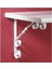 2 Adet Burgulu 15 x 15 cm Dekoratif Raf Altı Ayağı Konsol Beyaz 3