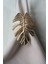 6 Adet Gold Tropical Leaf Metal Peçete Halkası - Napkin Ring 3