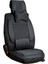 Seat Cordoba Lüx Deri Oto Koltuk Kılıfı Ön Arka Takım (Elit) Siyah Beyaz 4