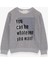 Erkek Çocuk Sweatshirt Yazı Baskılı 8-14 Yaş, Koyu Gri Melanj 1