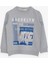 Erkek Çocuk Sweatshirt Yazı Baskılı 7-12 Yaş, Açık Gri Melanj 1