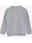 Erkek Çocuk Sweatshirt Yazı Baskılı 7-12 Yaş, Açık Gri Melanj 2