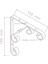 2 Adet Burgulu 15 x 15 cm Dekoratif Raf Altı Ayağı Konsol Siyah 2