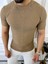 Tişört Örme Triko Tişört Nefes Alabilen Terletmez Slim Fit Dar Kesim T-Shirt 5