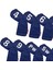 9 Adet Golf Club Demir Headcover Uzun Boyun Koruma Pu Golf Aksesuarları Lacivert (Yurt Dışından) 3