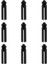 Eloksallı Alüminyum Dart Uçuş Koruyucular / Koruyucular Siyah (Yurt Dışından) 3