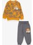 Erkek Çocuk Eşofman Takımı Dinozor Baskılı 1-4 Yaş, Sarı 1