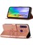 Huawei Y6P Için Kelebek Pu Deri Çevirmeli Cüzdan Stand Telefon Kılıfı - Rose Gold (Yurt Dışından) 1