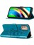 Moto G9 Plus Için Kelebek Pu Deri Çevirmeli Cüzdan Stand Telefon Kılıfı - Mavi (Yurt Dışından) 1