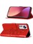 12 Lite Için Kelebek Pu Deri Çevirmeli Cüzdan Stand Telefon Kılıfı - Kırmızı (Yurt Dışından) 1