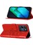 Note 12 G96 Için Kelebek Pu Deri Çevirmeli Cüzdan Stand Telefon Kılıfı - Kırmızı (Yurt Dışından) 1