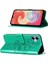 Galaxy A04E Için Kelebek Pu Deri Çevirmeli Cüzdan Stand Telefon Kılıfı - Yeşil (Yurt Dışından) 1