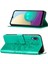 Galaxy A02 / M02 Için Kelebek Pu Deri Çevirmeli Cüzdan Stand Telefon Kılıfı - Yeşil (Yurt Dışından) 1