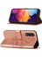 Galaxy A50 / A30S / A50S Için Kelebek Pu Deri Çevirmeli Cüzdan Stand Telefon Kılıfı - Rose Gold (Yurt Dışından) 1