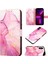 iPhone x / iPhone Xs Için Mermer Desenli Pu Deri Cüzdan Telefon Kılıfı - Pembe (Yurt Dışından) 1