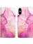 iPhone x / iPhone Xs Için Mermer Desenli Pu Deri Cüzdan Telefon Kılıfı - Pembe (Yurt Dışından) 4