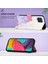 Galaxy M33 5g Için Mermer Desenli Pu Deri Cüzdan Telefon Kılıfı - Beyaz / Mor (Yurt Dışından) 5
