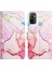 A53 4g / A32 4g / A53S 4g / A33 4g Için Mermer Desenli Pu Deri Cüzdan Telefon Kılıfı - Rose Gold (Yurt Dışından) 4