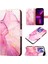Spark 8 Için Mermer Desenli Pu Deri Cüzdan Telefon Kılıfı - Pembe (Yurt Dışından) 1