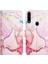 A8 A31 Için Mermer Desenli Pu Deri Cüzdan Telefon Kılıfı - Rose Gold (Yurt Dışından) 4
