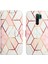 Redmi 9 / Poco M2 Için Mermer Desenli Pu Deri Cüzdan Telefon Kılıfı - Pembe / Beyaz (Yurt Dışından) 4