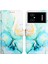 Poco M4 5g / Poco M5 5g Için Mermer Desenli Pu Deri Cüzdan Telefon Kılıfı - Yeşil (Yurt Dışından) 4