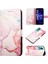 Note 12 / Note 11 Için Mermer Desenli Pu Deri Cüzdan Telefon Kılıfı - Rose Gold (Yurt Dışından) 1