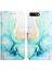 iPhone 8 Plus/ 7 Plus/ 6s Plus/ 6 Plus Için Mermer Desenli Pu Deri Cüzdan Telefon Kılıfı - Yeşil (Yurt Dışından) 4
