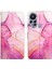Hot 11S Için Mermer Desenli Pu Deri Cüzdan Telefon Kılıfı - Pembe (Yurt Dışından) 4