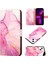 iPhone 13 Mini Için Mermer Desenli Pu Deri Cüzdan Telefon Kılıfı - Pembe (Yurt Dışından) 1