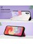 Galaxy A04E Için Mermer Desenli Pu Deri Cüzdan Telefon Kılıfı - Beyaz / Mor (Yurt Dışından) 5