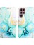Galaxy S22 Ultra Için Mermer Desenli Pu Deri Cüzdan Telefon Kılıfı - Yeşil (Yurt Dışından) 4