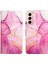 Galaxy S21 Fe Için Mermer Desenli Pu Deri Cüzdan Telefon Kılıfı - Pembe (Yurt Dışından) 4