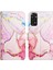 Redmi Note 11S / NOTE11 4g Için Mermer Desenli Pu Deri Cüzdan Telefon Kılıfı - Rose Gold (Yurt Dışından) 4
