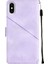 iPhone x / iPhone Xs Için Deri Cüzdan Flip Stand Telefon Kılıfı - Mor (Yurt Dışından) 3