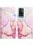 Blade A71 Için Mermer Desenli Pu Deri Cüzdan Telefon Kılıfı - Rose Gold (Yurt Dışından) 4
