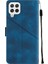 Galaxy A22 4G/F22/M22 Için Deri Cüzdan Flip Stand Telefon Kılıfı - Mavi (Yurt Dışından) 3