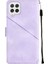 Galaxy A22 4G/F22/M22 Için Deri Cüzdan Flip Stand Telefon Kılıfı - Mor (Yurt Dışından) 3