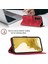 Galaxy S22 5g Için Deri Cüzdan Flip Stand Telefon Kılıfı - Kırmızı (Yurt Dışından) 4