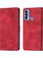 Camon 18I Için Deri Cüzdan Flip Stand Telefon Kılıfı - Kırmızı (Yurt Dışından) 1