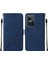 Gt Neo 3 Için Kabartmalı Pu Deri Stand Cüzdan Telefon Kılıfı - Mavi (Yurt Dışından) 1