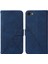 iPhone Se 2020 / 8 / 7 / 6s / 6 Için Kabartmalı Pu Deri Stand Cüzdan Telefon Kılıfı - Mavi (Yurt Dışından) 1