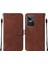 Gt Neo 3 Için Kabartmalı Pu Deri Stand Cüzdan Telefon Kılıfı - Kahverengi (Yurt Dışından) 1