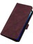 iPhone 12 Mini Için Kabartmalı Pu Deri Stand Cüzdan Telefon Kılıfı - Kırmızı (Yurt Dışından) 3