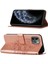 iPhone 11 Pro Max Için Kelebek Pu Deri Çevirmeli Cüzdan Stand Telefon Kılıfı - Rose Gold (Yurt Dışından) 1